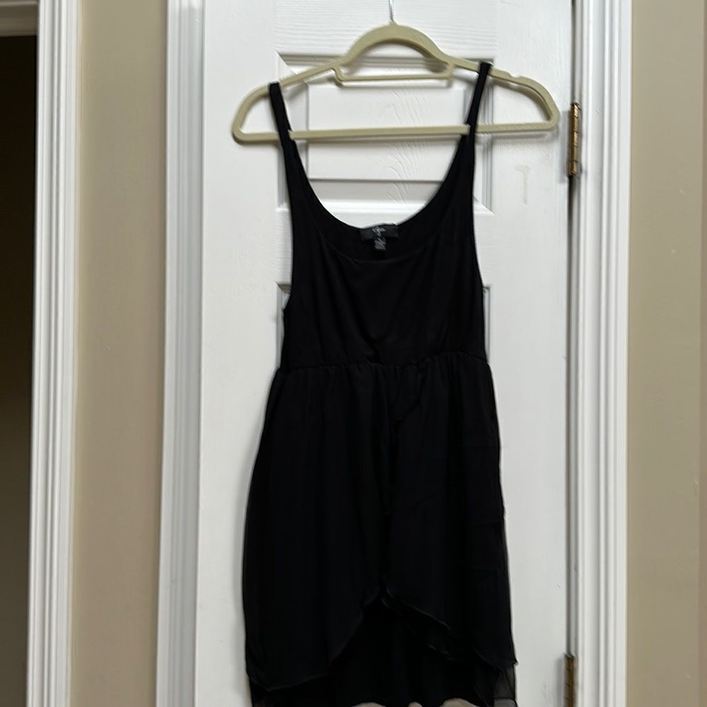 Aqua black sleeveless dress